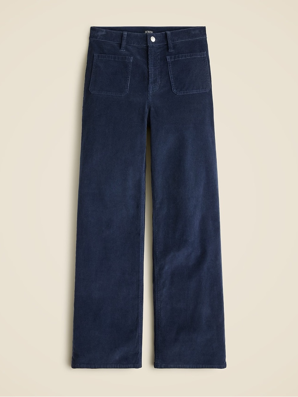 J. Crew Navy Wide-Leg Corduroy Trousers